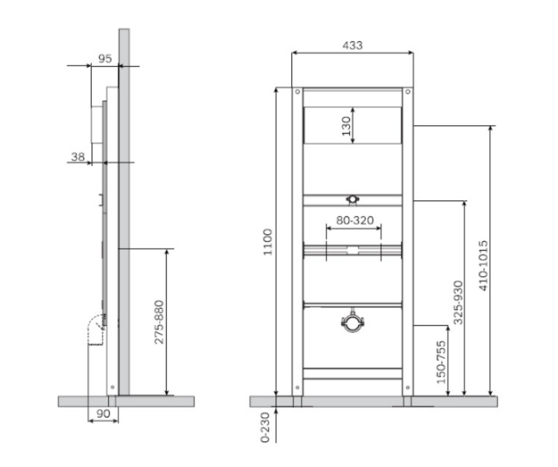 Писсуар AM.PM Spirit 2.0 C707005WH с инсталляцией, клавишей и сифоном